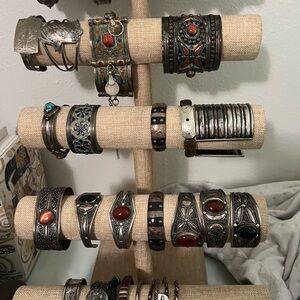 Vintage Silver and Stone Bracelets